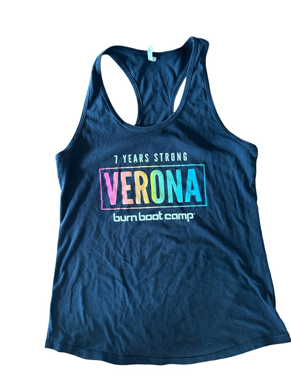 Burn Boot Camp Black Racerback Logo Tank - Picture 3 of 6